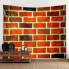 Taquestres 3D Brick Wall Light Tapestry Retro Pedra pendurada pano pendurado Arte boêmia impressão casa Decoração do quarto da sala de estar