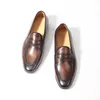 Sapatos casuais retro estilo britânico marrom vestido formal lazer de couro genuíno