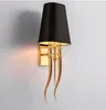 Wall Lamp Creative LED Modern Iron Art Restaurant Room Bedroom American Simple Work Antilope Horn Decoration Fixture