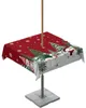 Tableau de table de Noël Snowman Snowflake Outdoor Natecrave avec parapluie à zippe étanche Picnic Patio Couvre ronde