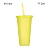 Mugs Flash Powder Shiny Reusable Plastic Water Bottle Cold Cup With Lid And Straw Personalized Outdoor Portable