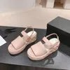 Casual Shoes Summer For Women Genuine Leather Wedges Back Strap Sandals High Platform Ladies Heels Designer Zapatillas Mujer