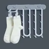 Multifunktionella klädhängare strumpor underkläder Tvätt förvaringsrum Multiklipväggmonterad konstbalkong Fällbar klädhängare 240510