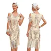 1920s Vintage Dress Summer Fringe Beaded Great Gatsby Flapper Party Cocktail Prom 30S Dresses Tassels Sequin Size S3XL 240508