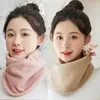 Fashion Face Masks Neck Gaiter Winter Lool Écarpe épaissie et chaude Couverture d'automne Femmes Double couche Q240510