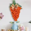 Fleurs décoratives Carrot Garland décorations carottes légumes artificiels faciles à appliquer Hangle de porte Durable Soulagement