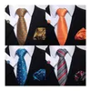 Seal Tie Set Fashion Brand Gist Gift Silk Tie Pocket Squares Man Set Set Heartie Man Blue Dot Wedding Accessories День любителей любителей