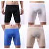 Sous-pants pour hommes sexy soft long boxer sales shorts sport culotte de gueule de renflue sans couture