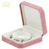 Geschenkverpackung Velvet Pearl Treasure Box Schmuck Ring Ring Halskette Armband Anhänger Mode Verpackung Boxq240511