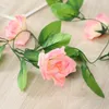 Dekorative Blumen Rose künstliche Blume Rattan Weihnachtsfest DIY Hochzeitsbogengarten Dekoration Wohnzimmer Wand Hänge Herbst Fälschte