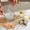 Teller Worthbuy Salatplatte Küchengerichte Kunststoff Multifunktionales Tisch noch einmalverwendbares stapelbares Spitting -Knochenschale