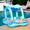 Детское плавание плавание с солнцем навесом малыш надувные игрушки для плавания бассейн для бассейна 05y детские дети на открытом воздухе.
