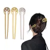 Hårklipp 1 st klassiska U -formade hårnål Vintage Sticks Fork Pinns 2 Prong Updo Chignon Accessory for Women Girl Frisyrer