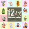 Fête faveur 12 Zodiac Animal dessin animé anniversaire bougie souris Bull Tiger Dragon Snake Horse moutons singe poulet chien Pig Créativité