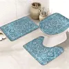 Banyo paspasları vintage tarzı banyo seti halı ayağı mat tuvalet dekorasyonu süper yumuşak emici