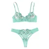 Bras sets sexy basses basses sous-vêtements en dentelle à la broderie fleurie amusante bralette douce et culant coton brésilien bikini lingerie érotique