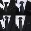 Halskrawatte Set 2023 Neue Stil Mix Farben Seiden Hochzeit Geschenk Krawatte Taschenquadrate Set Krawattenmänner Anzug Accessoires Weiß solide Neujahrstag Tag