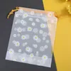 Aufbewahrungstaschen 50pcs wasserdichte PE Daisy Draw String große Kleidung Schuhe Organizer Lieferungen Kapazität Make -up tragbar p5d6