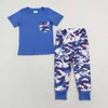 Set di abbigliamento bambini all'ingrosso bambini a maniche corte grigie camicia anatra per bambini pantaloni tascabili pantaloni da tasca per bambini