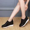 Scarpe eleganti Fujin 7cm Piattaforma sintetica in pelle genuina a cuneo ronzia bling tacchi nascosti tacchi caviglia con stivaletti d'autunno