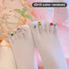 Femmes chaussettes fashion cinq diamants doigts cloue hommes printemps été drôle mignon toe divisé toe bas doux respirant créatif mid-socks