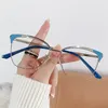 Lunettes de soleil Lunettes rétro-Lady Frame Anti Blue Light Ordinkle Protection Eye Protection Femmes Eyeglass optique ultra-léger