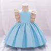 Robes de fille paillettes 1ère fête d'anniversaire Robe princesse pour tout-petit bébé fille plissée tutu robe de soirée