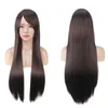 COSPlay Wig Couleur polyvalente les longs cheveux raides Costume Costume Styling Band 80cm Anime Hair raide