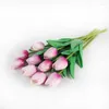 Decorative Flowers 5/10PCS Tulips Artificial Flower Real Touch Bouquet Fake For Wedding Decoration Home Garden Decor 4.7