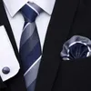 Neck Tie Set Men Striped Wedding Formal Cravat British style Gentleman Silk Neck Tie Suit Wedding