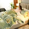 Blankets Leaf Super Thick Warm Autumn Winter For Beds Lambswool Thicken Warmth Blanket Soft Fluffy Weighted Comforter