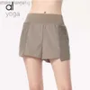 Desginer Als Yoga Aloe Shorts Woman Pant Top Women Alon Gym Running Sports Shorts Womens Built-in Pocket Anti Walk Light Speed Dry Breathable High Waist Pants