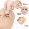 Mannequin Heads Silicone Eyelash Extension Practice Head Training Human Model Facial BEHOUDBAAR Oogmasker Q240510