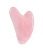 Artes e artesanato Rose Quartz Gua Sha Tool de levantamento fino Ferramenta de Jade Face Anti Wrinkle Stone Natural Relaxamento Massagem Beleza WLL8963227