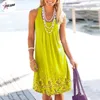 Vestidos casuais Pulabo 5xl Prind Women Women Sleeseless Summer Damas Loose Dress Boho Beach Vestidos de Fiesta feminina