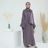 Abbigliamento etnico eid luccicante abaya con preghiera di sciarpa integrata vestito hijab estate abayas musulmani per donne dubai lussuoso abito kaftan islam