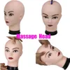 Mannequin Heads Soft Silicone Balding Human Body Model for Wig Training Head Cosmetics Massage and Makeup Q240510