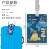 Carte créative du monde accessoires de voyage de haute qualité Bagage Tag Pu Suitcase Id Addres Holder Baggage Banding Label Portable 240511