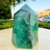 Figurine decorative naturale fluorite fluorite Crystal Obelisk Tower Quarzo Balcia Servizio Gruppo 500-1000G 500-1000G 500-1000G