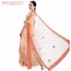 Ethnische Kleidung indischer Sari -Schalnetz gestickt ethnisch indische pakistanische Kleidung