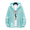 Heren Jackets Men Jacket Bright Casual Coat kleurrijke polyester gewone lente herfst streetwear zonnebrandcrème vrouwen lange mouw