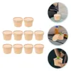Engångskoppar Strumpar 10 Uppsättningar Gift Cup Ice Cream Ball Soup Mug Lid Cover Bowl Dessert Paper Pudding Packaging Bowls