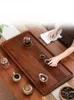 Theeslezen antiek houten grote waterafvoerlade decoratieve traditie ceremonie tools Chinese theeware -opslagaccessoires