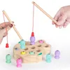 Houten visserijspel voor kinderen Montessori Educatief speelgoedset Magnetisch visserijspel Fijne motorische vaardigheden Training Early Learning Toys 240510