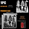 Emballage cadeau 1pc Randonnée Mountain Forest Painting Pochch 11.8x11.8 pouces réutilisables Cypress Tree Modèle Dessin Dessin DIY ART SORRIR