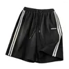 Frauen Shorts Frauen Draw String Elastic Taille Striped Casual Atmable Summer Korean Style Lose Joggen