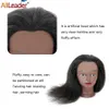 Mannequin Heads Professional human model head with real hair African training woven shape Q240510