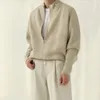 Herrenjacken Stand-up-Halsband Slouchy Style Rollkragenpullover Jacke Herbst Koreaner Trend Zipper Strick-Strickjacke für Männer