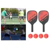 Set di pickleball professionale a 2 giocatori in fibra di carbonio Raccocchiali da paddle a palline da 4 palle palline set di palline borse portatile 240506