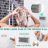 Dispensateur de savon liquide - Piège-cheveux de receveur de la maison pour la douche Gagière de silicone facile à attraper Shed